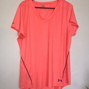 A coral workout tee